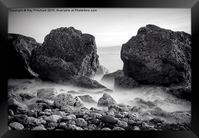  Waves and Rocks Framed Print by Ray Pritchard