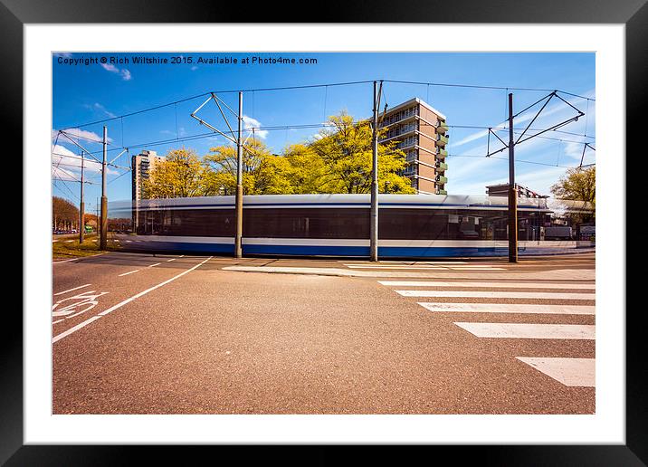 Tram in Amsterdam Framed Mounted Print by Rich Wiltshire
