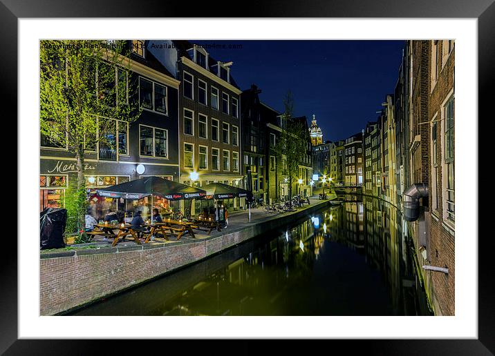  Reflections in the canal, amsterdam Framed Mounted Print by Rich Wiltshire