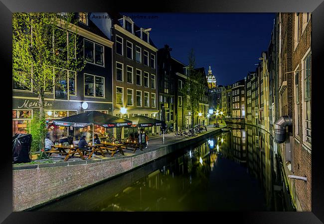  Reflections in the canal, amsterdam Framed Print by Rich Wiltshire