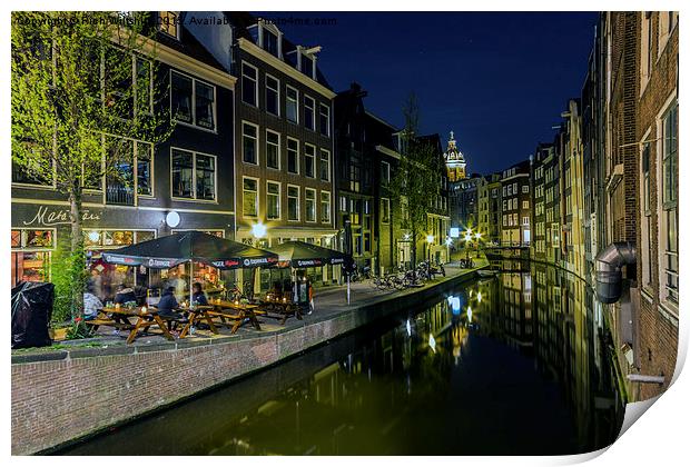  Reflections in the canal, amsterdam Print by Rich Wiltshire