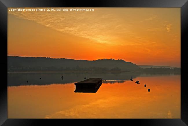  Sunrise over Lake Maggiore in Italy Framed Print by Gordon Dimmer