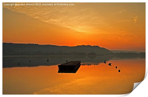  Sunrise over Lake Maggiore in Italy Print by Gordon Dimmer