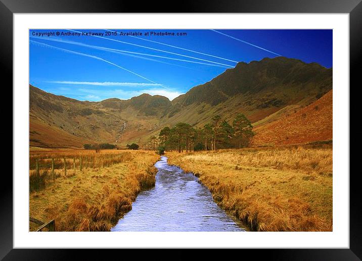  HAYSTACKS FROM BUTTERMERE Framed Mounted Print by Anthony Kellaway
