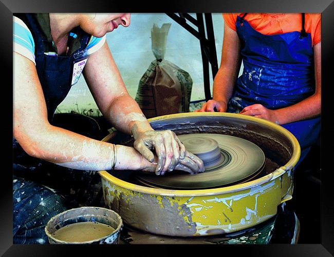 Potters wheel Framed Print by Chris Day