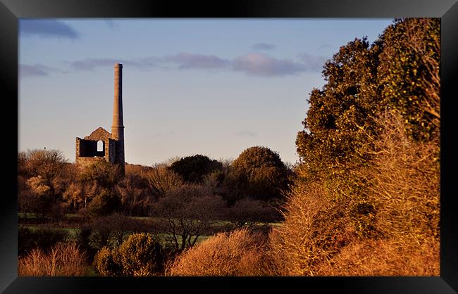 Wheal Busy Mill, Cornwall Framed Print by C.C Photography