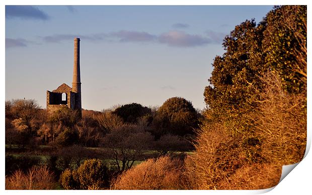 Wheal Busy Mill, Cornwall Print by C.C Photography