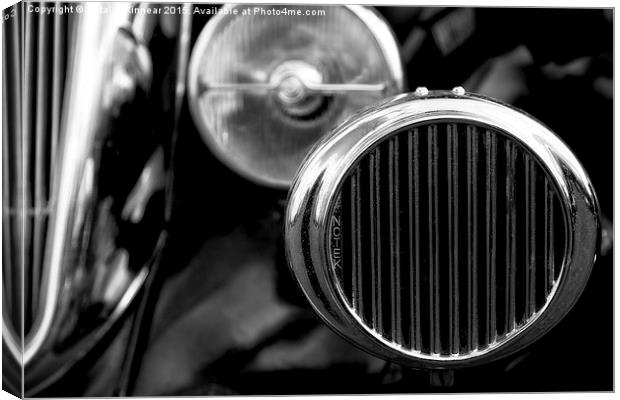 Black and White Vintage Car Abstract 2 Canvas Print by Natalie Kinnear