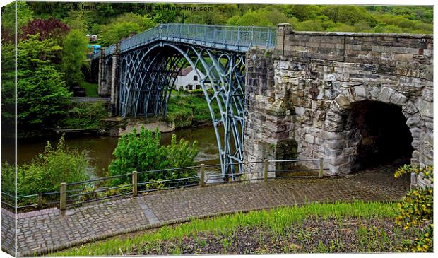 The famous Iron Bridge over The River Severn, Shro Canvas Print by Frank Irwin