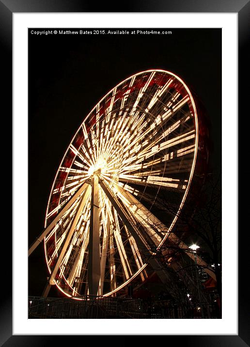 Ferris Wheel Framed Mounted Print by Matthew Bates