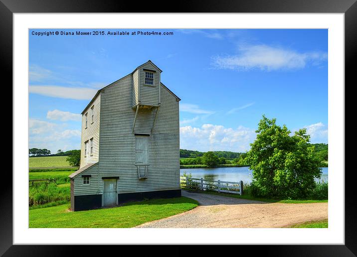  Thorrington Tide Mill Framed Mounted Print by Diana Mower