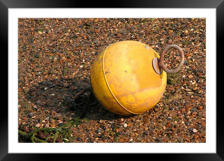 YELLOW BOUY Framed Mounted Print by Ray Bacon LRPS CPAGB