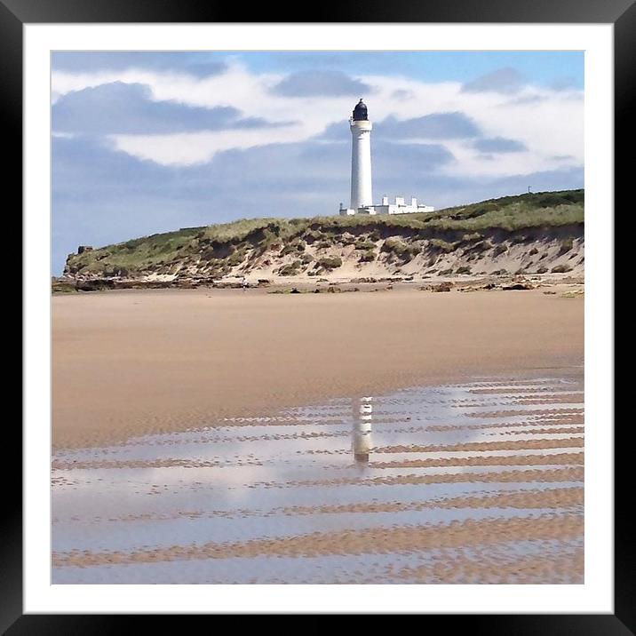  Covesea Lighthouse Framed Mounted Print by tessa lumley
