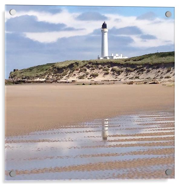  Covesea Lighthouse Acrylic by tessa lumley