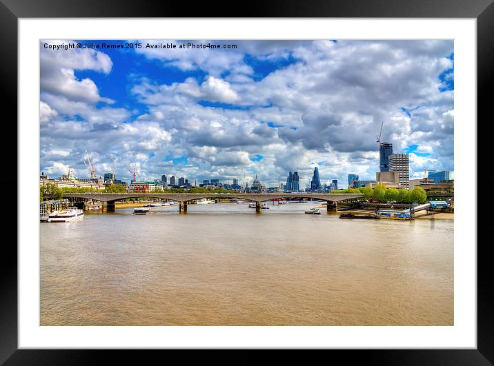 London Cityscape Framed Mounted Print by Juha Remes