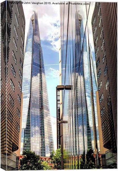  More reflections on The Shard Canvas Print by John Vaughan