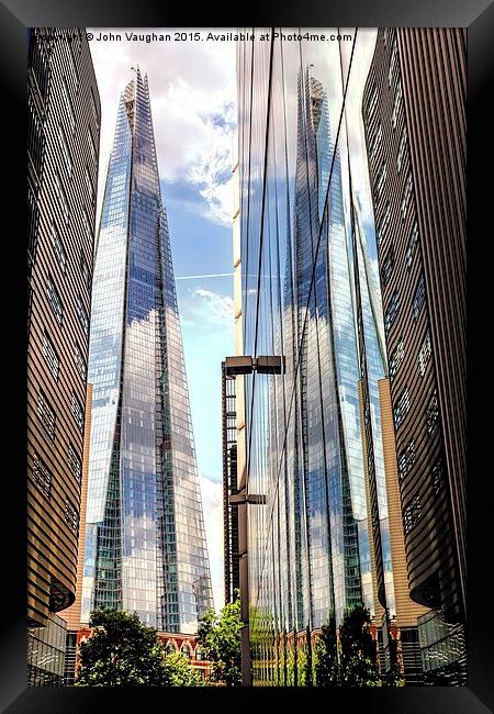  More reflections on The Shard Framed Print by John Vaughan