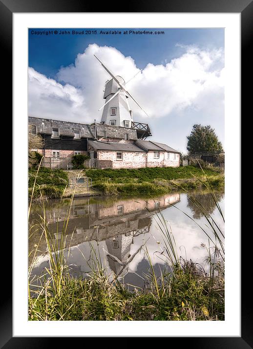   windmill Rye East sussex version 2 Framed Mounted Print by John Boud