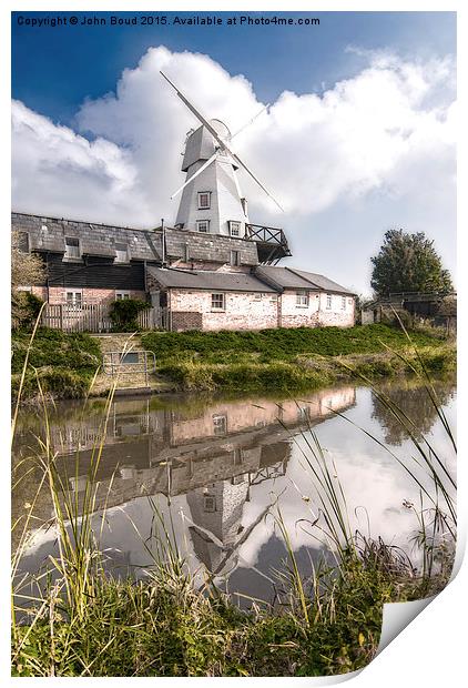   windmill Rye East sussex version 2 Print by John Boud