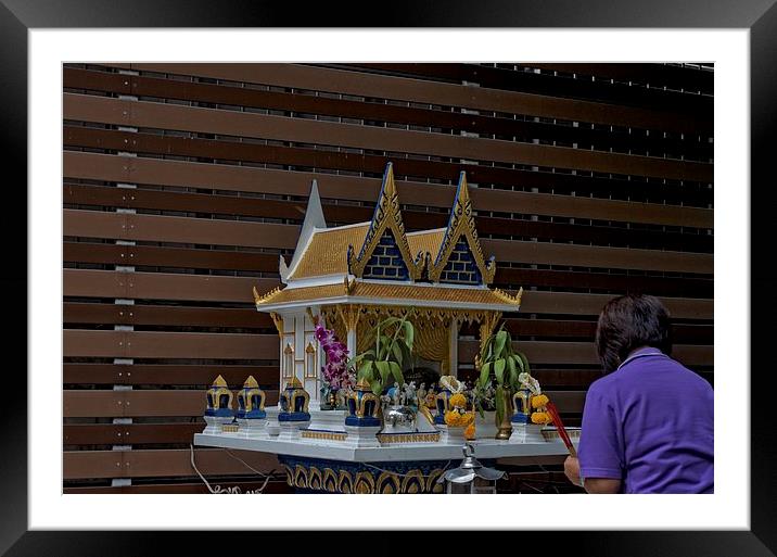  PRAYING TIME IN BANGKOK Framed Mounted Print by radoslav rundic