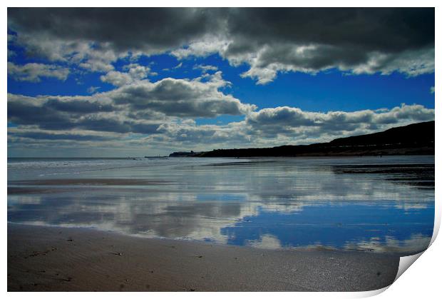  Sandsend at Low Tide Print by Karl Butler