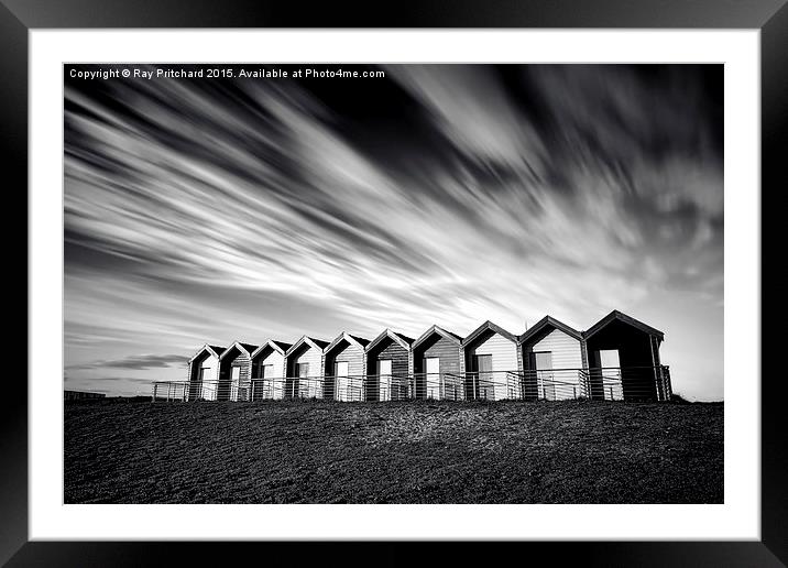 Blyth Beach Huts Framed Mounted Print by Ray Pritchard