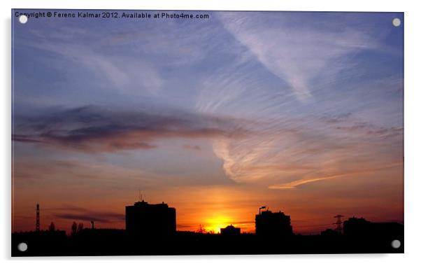 Sunrise Panorama Acrylic by Ferenc Kalmar