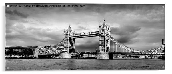  Tower Bridge in mono Acrylic by Thanet Photos