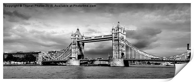  Tower Bridge in mono Print by Thanet Photos