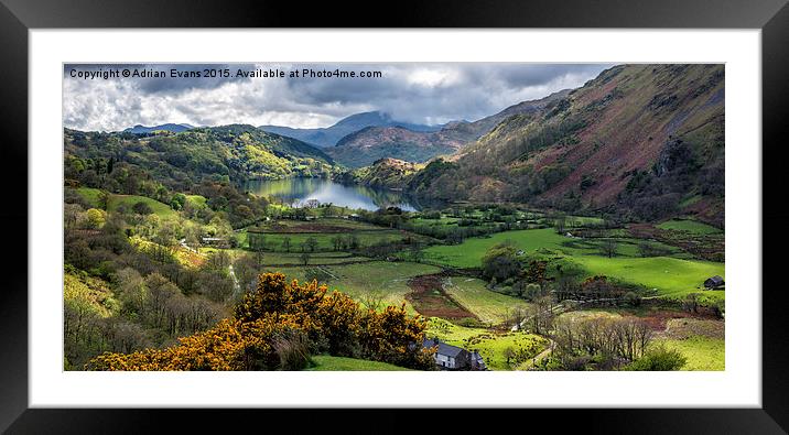 Nant Gwynant Valley Framed Mounted Print by Adrian Evans
