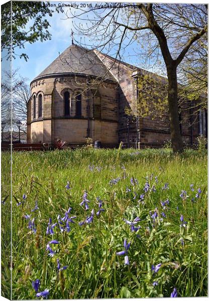  St Chad's Bluebells Canvas Print by Jason Connolly