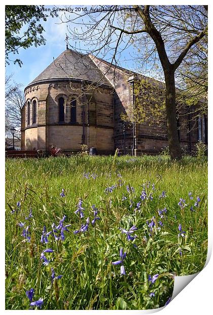  St Chad's Bluebells Print by Jason Connolly