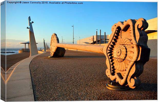  Giant Ogre's Paddle, Cleveleys Canvas Print by Jason Connolly