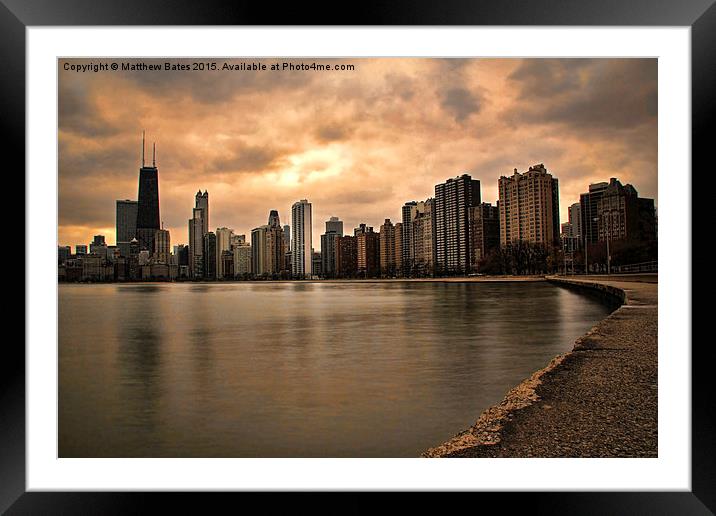 Lakeside Chicago Framed Mounted Print by Matthew Bates