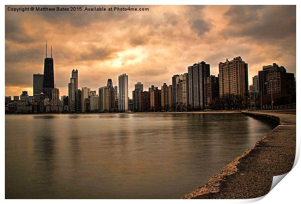 Lakeside Chicago Print by Matthew Bates