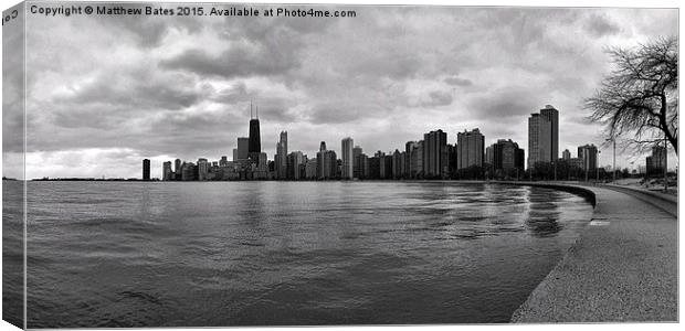 Chicago in black and white Canvas Print by Matthew Bates