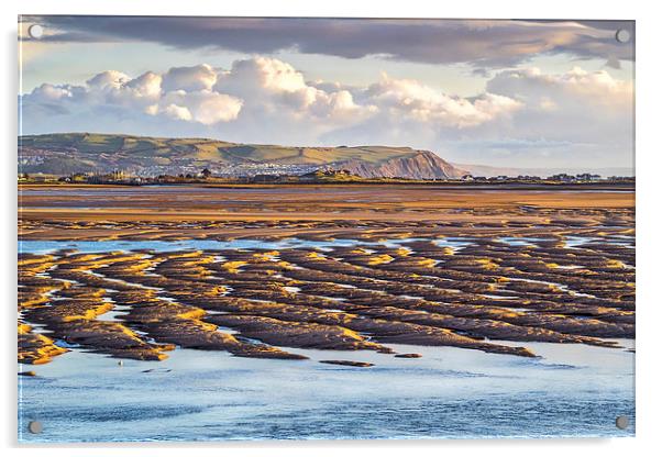 Low Tide at Aberdovey, Wales, UK Acrylic by Mark Llewellyn
