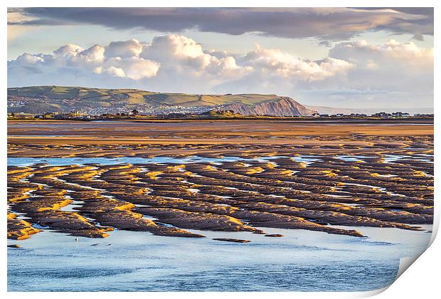 Low Tide at Aberdovey, Wales, UK Print by Mark Llewellyn