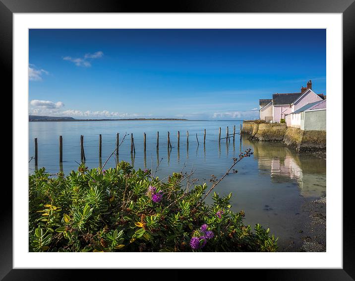 Waterfront Cottages, Aberdovey, Gwynedd, Wales, UK Framed Mounted Print by Mark Llewellyn