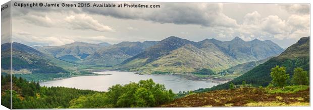  The Five Sisters Of Kintail Canvas Print by Jamie Green