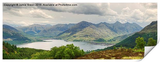  The Five Sisters Of Kintail Print by Jamie Green