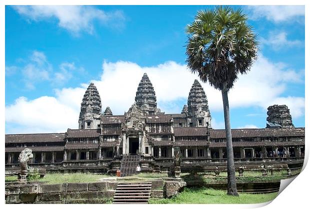  FIVE TOWERS OF ANGKOR WAT Print by radoslav rundic