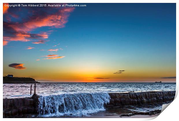  Gloriuos sunrise over Cullercoats Print by Tom Hibberd