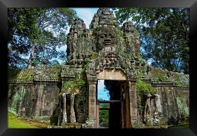  ANGKOR WAT GOPURA Framed Print by radoslav rundic