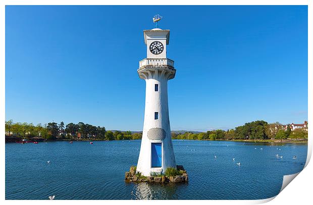 Roath Park Lighthouse monument Print by Andrew Richards