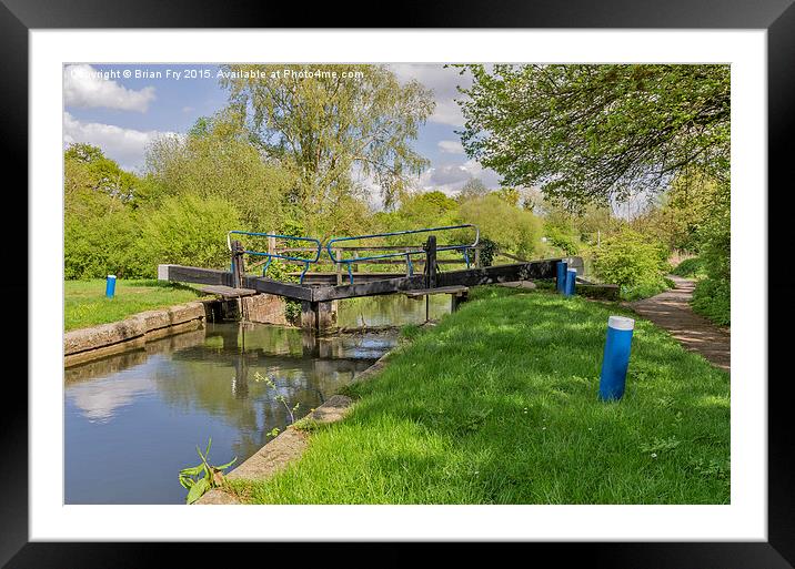 Lock gates at Langford  Framed Mounted Print by Brian Fry
