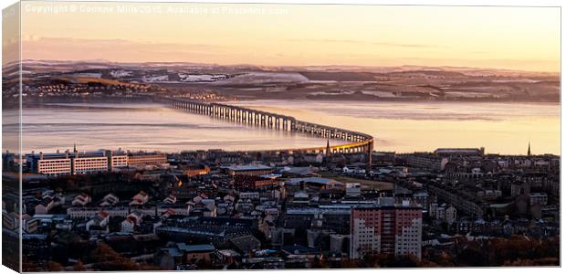  Dundee and Fife from The Law Canvas Print by Corinne Mills