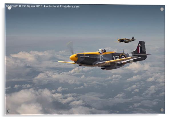  Mustang - 442 Sqdn RCAF Acrylic by Pat Speirs