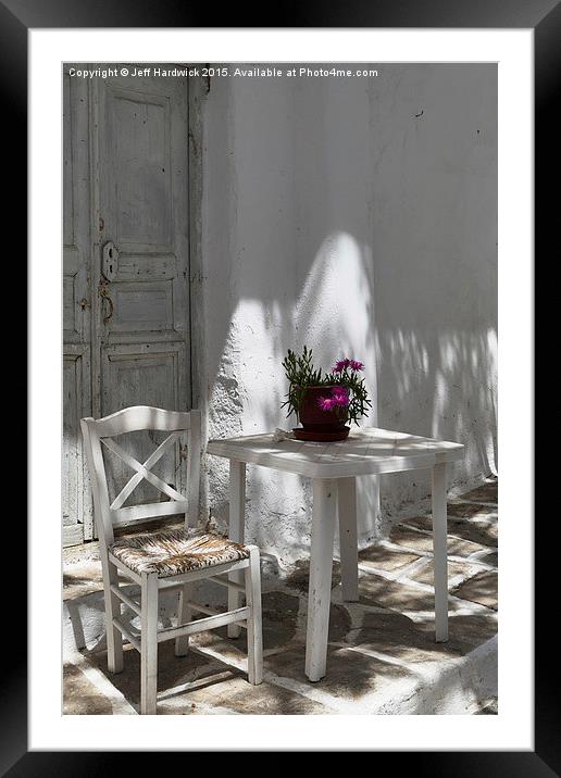 Light and shade Mykonos Framed Mounted Print by Jeff Hardwick