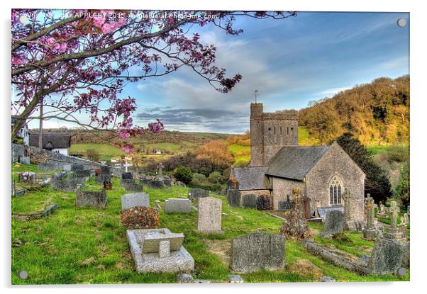  Saint Winifred's Church Branscombe Devon Acrylic by austin APPLEBY